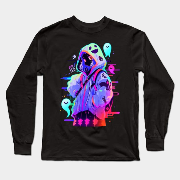 Ghost Girl Shinjuku Long Sleeve T-Shirt by MikeyMeta